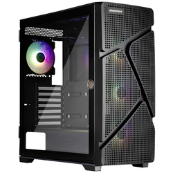 Enermax MarbleShell MS31 ARGB midi tower PC skříň černá 4 předinstalované LED ventilátory, boční okno, prachový filtr