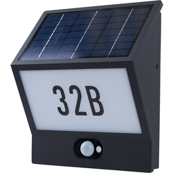 Heitronic Andrea 37150 solární osvětlení čísla domu s PIR detektorem   3.3 W teplá bílá černá