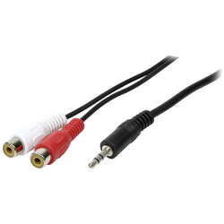 LogiLink CA1047 cinch / jack audio kabel 0.20 m černá (matná)