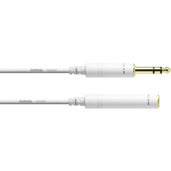 Cordial CFM 3 VK-SNOW audio prodlužovací kabel [1x jack zástrčka 6,3 mm - 1x jack zásuvka 6,3 mm] 3.00 m bílá