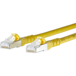 Metz Connect 1308453077-E RJ45 síťové kabely, propojovací kabely CAT 6A S/FTP 3.00 m žlutá s ochranou 1 ks