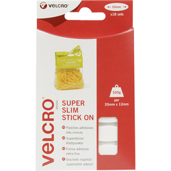 VELCRO® VEL-EC60212 suchý zip ve tvaru elipsy lepicí háčková a flaušová část (d x š) 35 mm x 12 mm bílá 18 ks