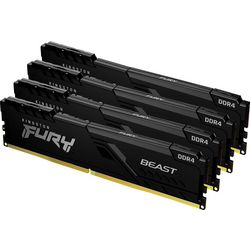 Kingston FURY Beast Sada RAM pro PC DDR4 128 GB 4 x 32 GB  2666 MHz 288pin DIMM CL16 KF426C16BBK4/128