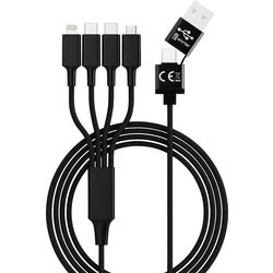 Smrter Nabíjecí kabel USB  USB-A zástrčka, USB-C ® zástrčka, USB-C ® zástrčka, Apple Lightning konektor, USB Micro-B zástrčka 1.20 m černá  SMRTER_ELITE_C_BK