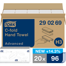 TORK 290269  papírové utěrky, skládané  bílá 20 ks/bal.  20 ks