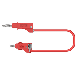 Electro PJP 2110-CD1-25R měřicí kabel [banánková zástrčka - banánková zástrčka] 25 cm, červená, 1 ks