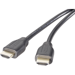 SpeaKa Professional HDMI kabel Zástrčka HDMI-A, Zástrčka HDMI-A 0.50 m černá SP-9024564 Audio Return Channel, pozlacené kontakty HDMI kabel
