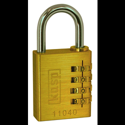 Kasp K11040 visací zámek     zlatožlutá  na heslo