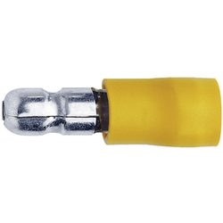 Klauke 1050 kulatý faston  4 mm² 6 mm² Ø pin: 5 mm částečná izolace žlutá 1 ks