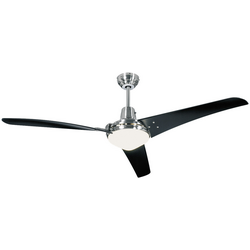 CasaFan Mirage stropní ventilátor  (Ø) 142 cm Barva listu: černá Barva pouzdra: chrom (kartáčovaný)
