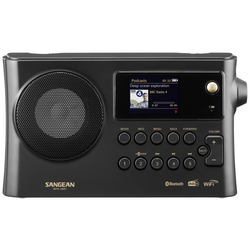 Sangean WFR-28BT internetové stolní rádio DAB+, FM Wi-Fi, Bluetooth, AUX  s USB nabíječkou, Spotify černá
