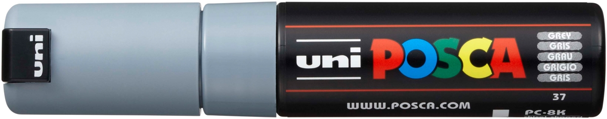Akrylový popisovač UNI POSCA PC-8K 8mm - šedá