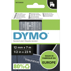 páska do štítkovače  DYMO D1 45020  Barva pásky: transparentní Barva písma:bílá 12 mm 7 m