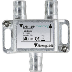 Axing BAB 1-24P odbočka TV kabelu jednoduchý 5 - 1218 MHz