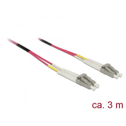 Delock 84642 optické vlákno optické vlákno kabel [1x zástrčka LC - 1x zástrčka LC] 50/125 µ Multimode OM4 3.00 m