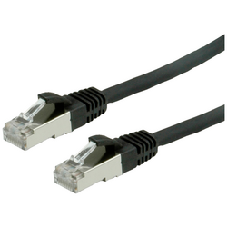 Value 21.99.1285 RJ45 síťové kabely, propojovací kabely CAT 6 S/FTP 10.00 m černá  1 ks