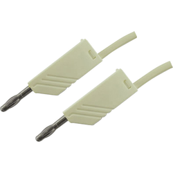 SKS Hirschmann MLN 50/2,5 WS měřicí kabel [lamelová zástrčka 4 mm - lamelová zástrčka 4 mm] 0.50 m, bílá, 1 ks