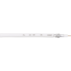 Koaxiální kabel Interkabel AC 89, 75 Ω ±3 Ω, stíněný, bílá, 1 m
