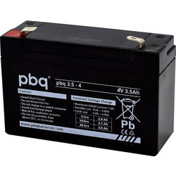 PBQ PB-4-3,5 1694710 olověný akumulátor 4 V 3.5 Ah olověný se skelným rounem (š x v x h) 91 x 64 x 35 mm plochý konektor 4,8 mm bezúdržbové, nepatrné vybíjení