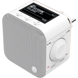 Hama DR40BT-PlugIn rádio do zásuvky DAB+ AUX, Bluetooth bílá