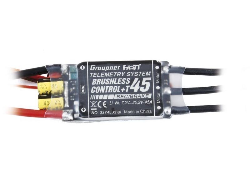 Brushless control + Telemetrie 45 G3,5 s XT60 konektorem Graupner/SJ