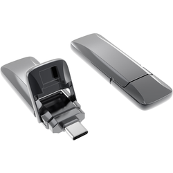 Xlyne 7612800 USB flash disk 128 GB šedá 7612800 USB-C® USB 3.2 (2. generace)