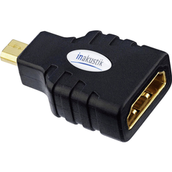 Inakustik 0045218 HDMI adaptér [1x micro HDMI zástrčka D - 1x HDMI zásuvka] černá pozlacené kontakty