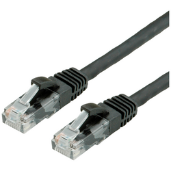 Value 21.99.1065 RJ45 síťové kabely, propojovací kabely CAT 6 U/UTP 5.00 m černá  1 ks