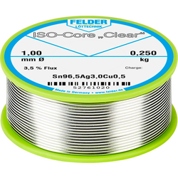 Felder Löttechnik ISO-Core "Clear" SAC305 pájecí cín cívka Sn96,5Ag3Cu0,5  0.250 kg 1 mm