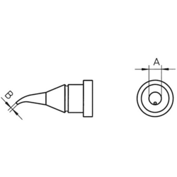 Weller LT-1X pájecí hrot oblý, zahnutý Velikost hrotů 0.4 mm  Obsahuje 1 ks