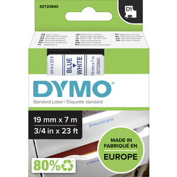 páska do štítkovače  DYMO D1 45804  Barva pásky: bílá Barva písma:modrá 19 mm 7 m