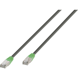 Vivanco 45913 RJ45 síťové kabely, propojovací kabely CAT 6 F/UTP 10.00 m šedá, zelená stíněný, kulatý 1 ks