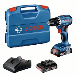 Bosch Professional GSR 18V-45 06019K3202 aku vrtací šroubovák 18 V 2.0 Ah Li-Ion akumulátor 2 akumulátory, vč. nabíječky, kufřík
