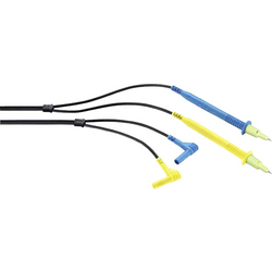 Gossen Metrawatt KS21-T sada bezpečnostních měřicích kabelů [zkušební hroty - zástrčka 4 mm] 2.00 m, modrá, žlutá, černá, 1 ks