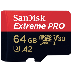 SanDisk Extreme PRO paměťová karta microSDXC 64 GB Class 10 UHS-I nárazuvzdorné, vodotěsné