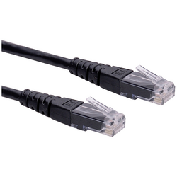 Roline 21.15.1535 RJ45 síťové kabely, propojovací kabely CAT 6 U/UTP 1.00 m černá  1 ks