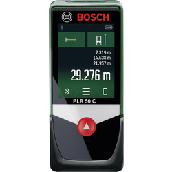 Bosch Home and Garden PLR 50 C laserový měřič vzdálenosti  dotyková obrazovka, Bluetooth, dokumentární aplikace Rozsah měření (max.) 50 m