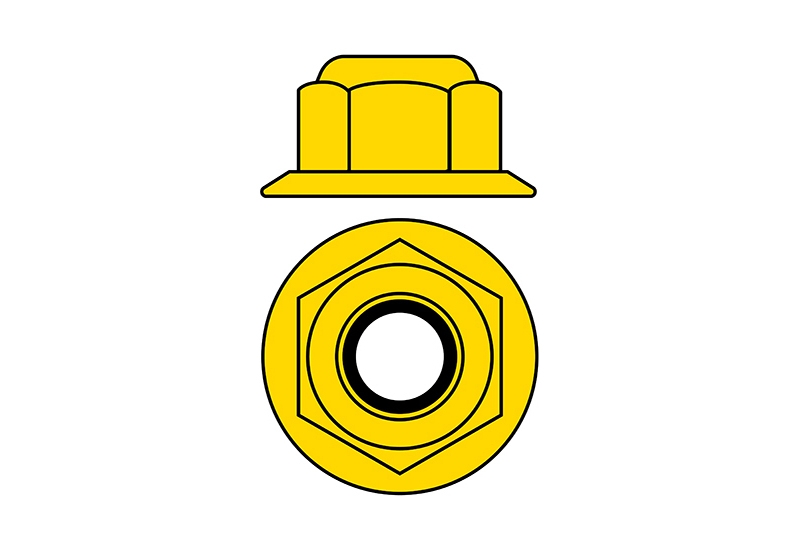 Hliníkové Nylon STOPmatky M3 s ploškou - žluté - 10 ks. TEAM CORALLY