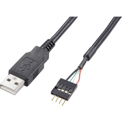 Akasa USB kabel USB 2.0 plochý konektor 4pol., USB-A zástrčka 0.40 m černá pozlacené kontakty, UL certifikace EXUSBIE-40