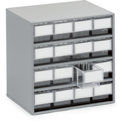Treston 1630-1 skladová skříň    (š x v x h) 400 x 395 x 300 mm světle šedá, transparentní 1 ks