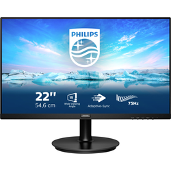 Philips V-Line 222V8LA/00 LCD monitor Energetická třída (EEK2021) E (A - G) 54.6 cm (21.5 palec) 1920 x 1080 Pixel16:94 msVGA, DisplayPort, HDMI™, zásuvka