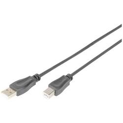 Digitus USB kabel  USB-A zástrčka, USB-B zástrčka 3.00 m černá  DB-300105-030-S