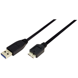 LogiLink USB kabel USB 3.2 Gen1 (USB 3.0 / USB 3.1 Gen1) USB-A zástrčka, USB Micro-B 3.0 zástrčka 0.60 m černá
