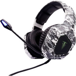 Berserker Gaming ARMY THOR Gaming Sluchátka Over Ear kabelová stereo černá, bílá  regulace hlasitosti