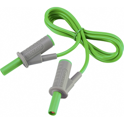 VOLTCRAFT Velmi ohebné bezpečnostní měřicí kabely [lamelová zástrčka 4 mm - lamelová zástrčka 4 mm] 1.00 m;zelená;MSB-501 10 A