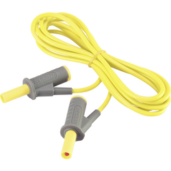VOLTCRAFT Velmi ohebné bezpečnostní měřicí kabely [lamelová zástrčka 4 mm - lamelová zástrčka 4 mm] 2.00 m;žlutá;MSB-501 10 A