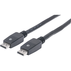 Manhattan DisplayPort kabel Konektor DisplayPort, Konektor DisplayPort 10.00 m černá 354134 fóliové stínění, UL certifikace, Ultra HD (4K) HDMI, pozlacené kontakty Kabel DisplayPort
