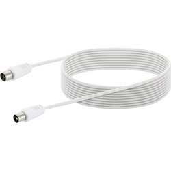 Schwaiger antény, SAT kabel [1x IEC zástrčka - 1x IEC zásuvka] 7.5 m   bílá