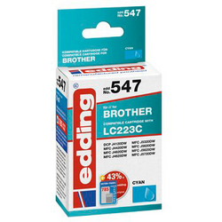 Edding Inkoustová kazeta náhradní Brother LC223C kompatibilní Single azurová EDD-547 18-547