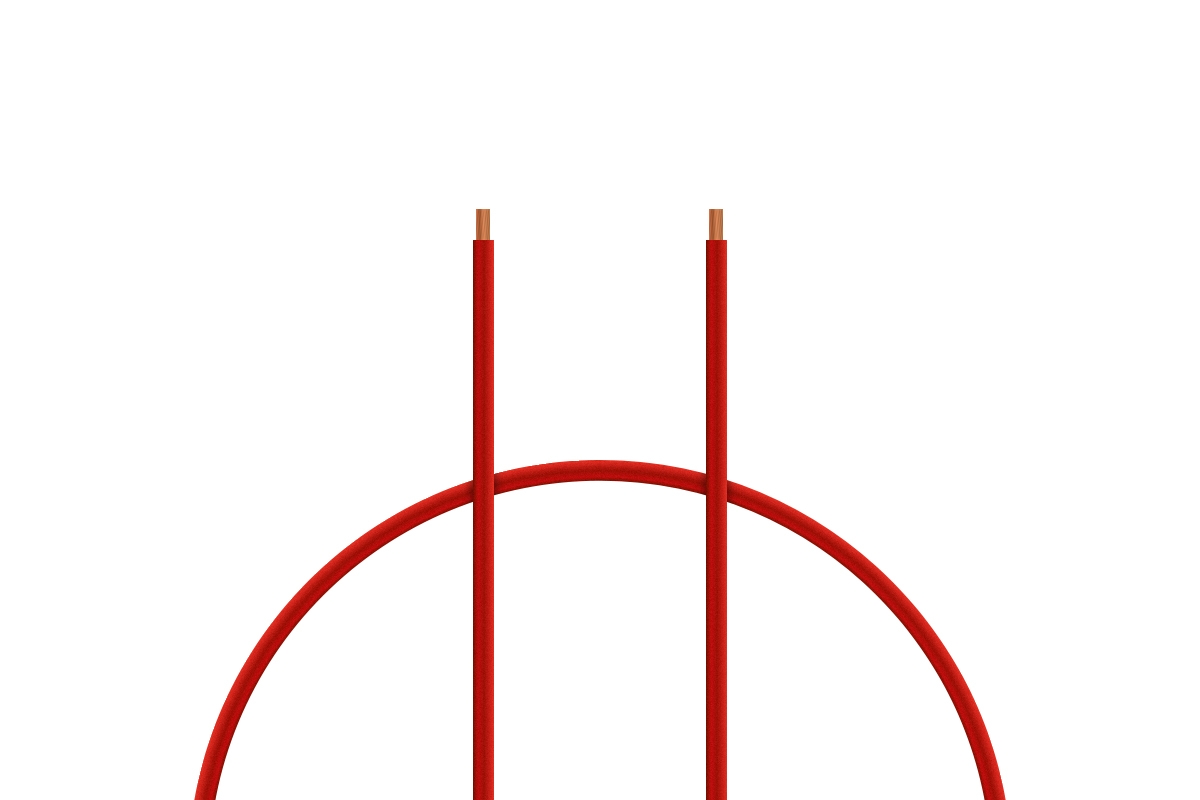 Kabel silikon 0.5mm2 1m (červený)